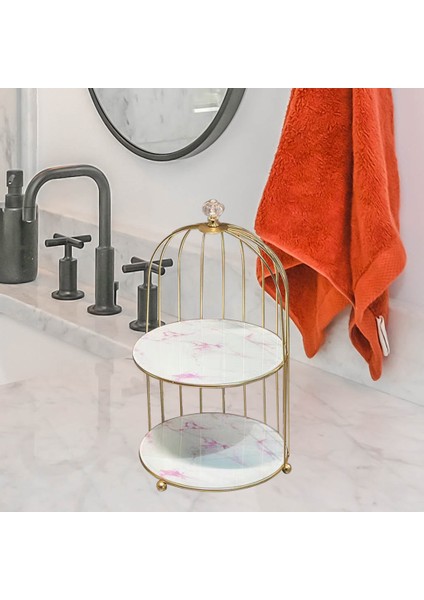 Kozmetik Raf Organizatör Tutucu Dresser Banyo Makyaj Raf 2-Tier Beyaz (Yurt Dışından) fiyatları