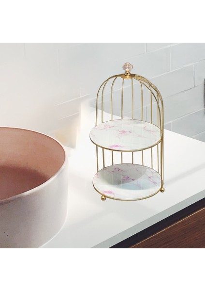 Kozmetik Raf Organizatör Tutucu Dresser Banyo Makyaj Raf 2-Tier Beyaz (Yurt Dışından) fırsatları