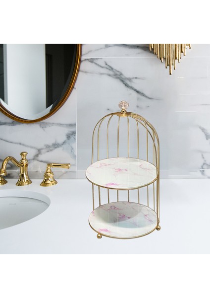 Kozmetik Raf Organizatör Tutucu Dresser Banyo Makyaj Raf 2-Tier Beyaz (Yurt Dışından) indirimleri