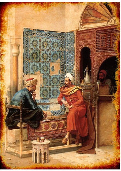 20CMX30CM Ahşap Tablo Eski Poster Osmanlı Zamanında