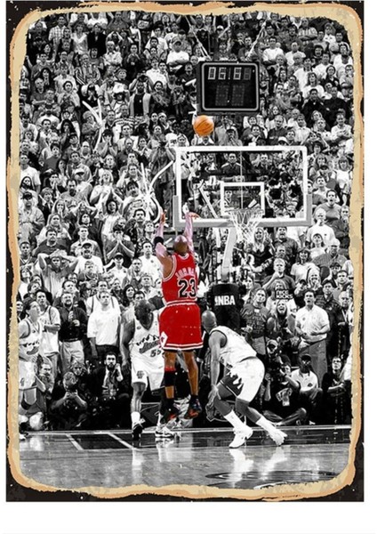 Michael Jordan Üçlüğü Mdf Poster 20X300CM