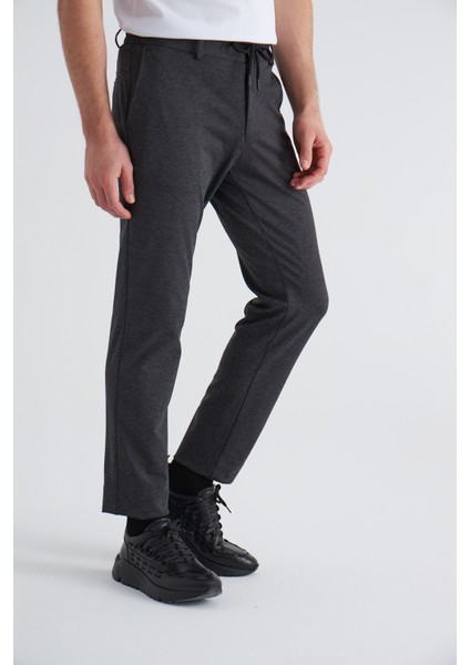 Cepli Antrasit Örme Jogger Erkek Pantolon BPNS21K21502_D58