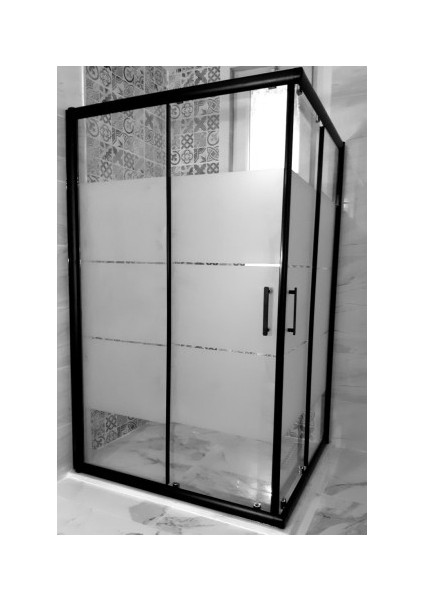Özelduş 100*100 cm Siyah Profil Kare ve Dikdörtgen 5mm Desenlicam