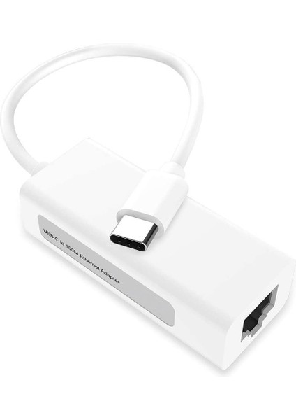 PrimeX Plus PX-2131 Type-C USB RJ45 Ethernet 10/100 Çevirici Adaptör WIN10/MAC/LINUX (Tak Çalıştır)