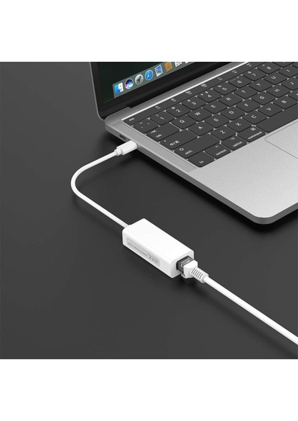 PrimeX Plus PX-2131 Type-C USB RJ45 Ethernet 10/100 Çevirici Adaptör WIN10/MAC/LINUX (Tak Çalıştır)