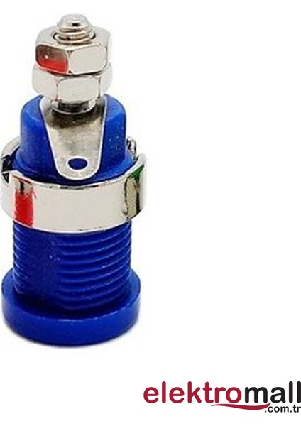 4mm Korumalı Mavi Born Jack - 10 Adet