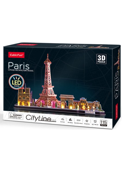 Cubic Fun Cubicfun Paris 3D Puzzle 115 Parça LED Işıklı