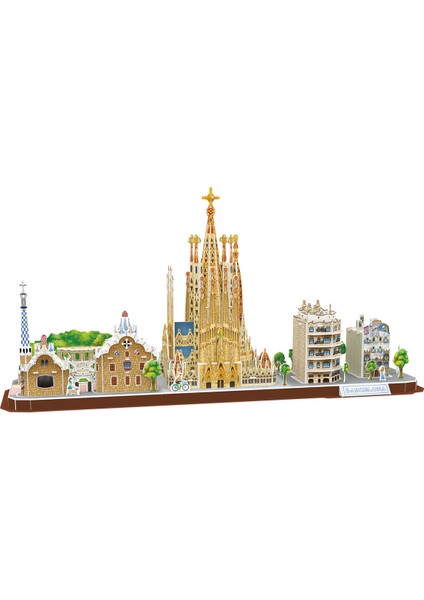 Cubic Fun Cubicfun Barcelona 3D Puzzle 186 Parça