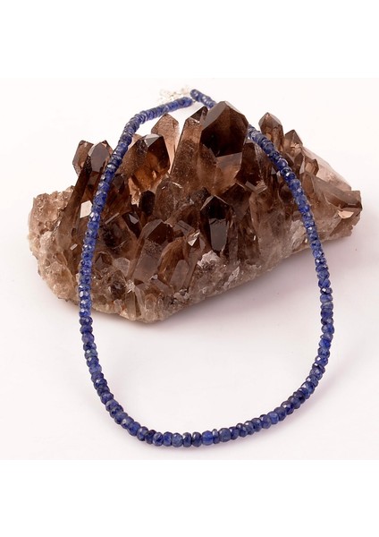 Safir Taşı Gümüş Kolye 3 mm