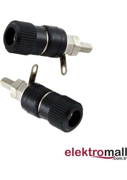 4mm Siyah Born Jack - 5 Adet