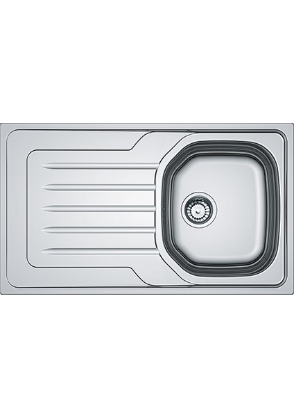 Oll 611 Sol Damlalıklı Dekorlu Tezgahüstü Inox Eviye