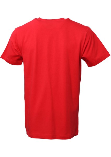 911532-1301 Regular Fit Baskılı Kırmızı Erkek T-Shirt modelleri