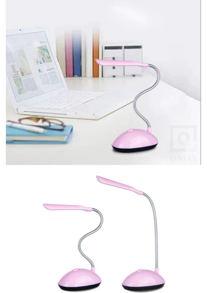 Pratik Kullanışlı Bükülebilir LED Masa Lambası (Pembe) Mini Masa Lambası