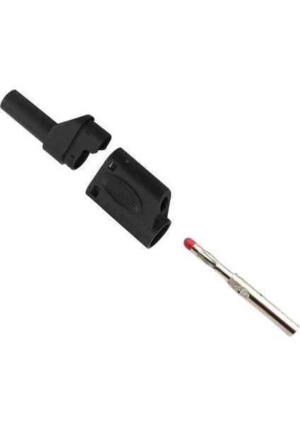 4mm Korumalı Siyah Banana Jack - 5 Adet