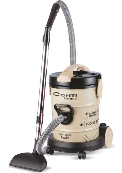 CS-102 Powerstar 2200W Toz Torbalı Elektrikli Süpürge Bej