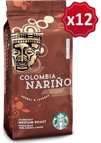 Colombia Narino Çekirdek Kave 250 Gram x 12