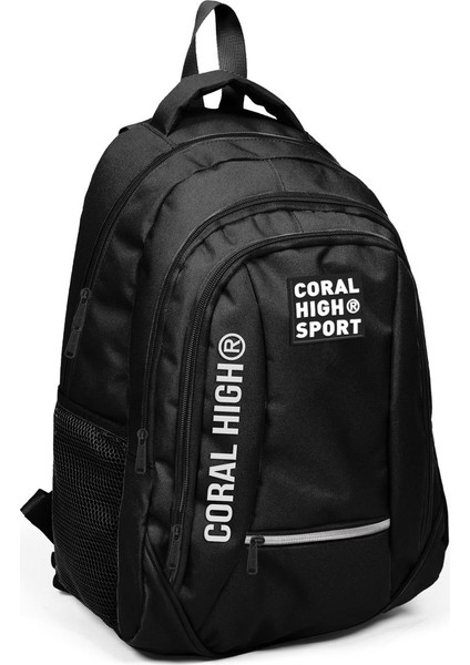 Sport Siyah Dört Bölmeli Sırt Çantası 23452