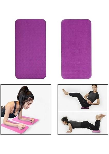 Yoga Diz Dirsek Destek Yastığı Kaymaz Mat 6 mm Mor