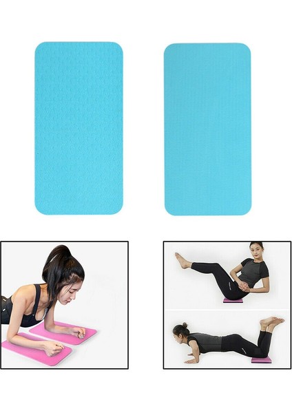 Yoga Diz Dirsek Destek Yastığı Kaymaz Mat 10 mm Çift Renk Mavi-Siyah fırsatları