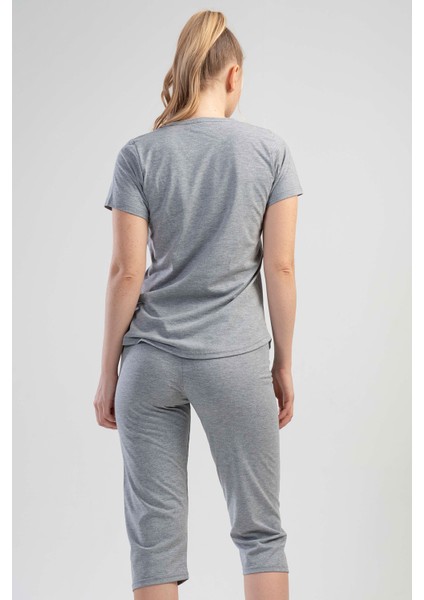 Kısa Kol Kaprili Pijama Takım
