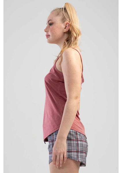 Kadın İp Askılı Şortlu Pijama Takımı modelleri