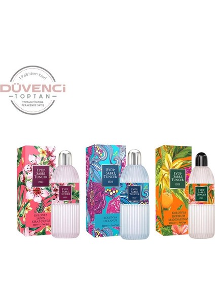 400 ml 3'lü Kolonya Seti E