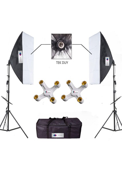 4 Duylu Ürün ve Vlog Çekimleri Için Softbox 50 x 70 cm