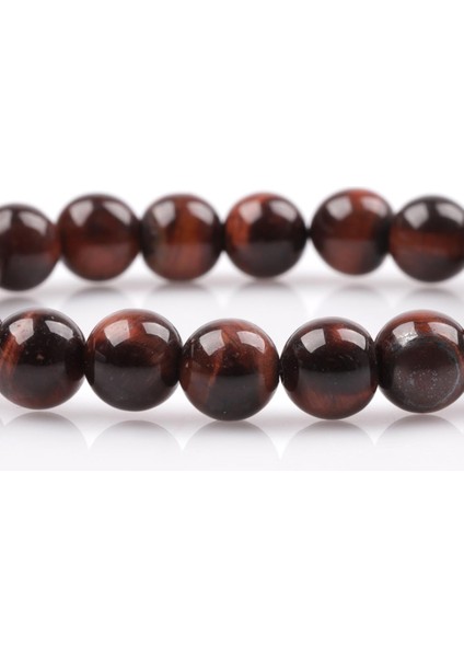 Kırmızı Kaplan Gözü Doğal Taş Bileklik 8 mm Küre Kesim fiyatları