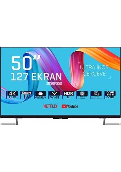 SB50F352 50" 127 Ekran Dahili Uydu Alıcılı 4K Ultra HD Smart LED TV