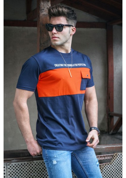 Baskılı Lacivert T-Shirt 5356