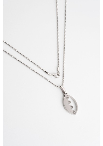 Dalga Figürlü 50 cm Çelik Erkek Kolye