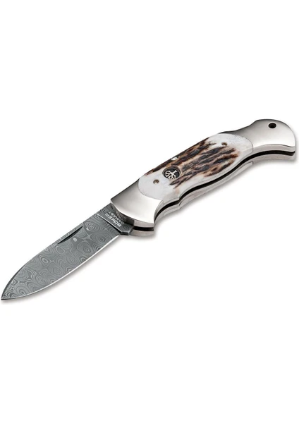 Scout Spearpoint Stag Damascus Çakı