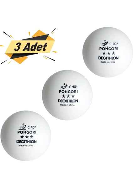 Masa Tenisi Topu Ittf Onaylı Ping Pong Topu Beyaz (3 Adet)