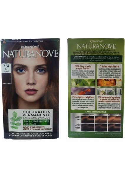 Naturanove Color Permanente Saç Boyası 7.34 Or Cuivre