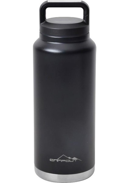 Çift Katmanlı Siyah Termos 1000 ml