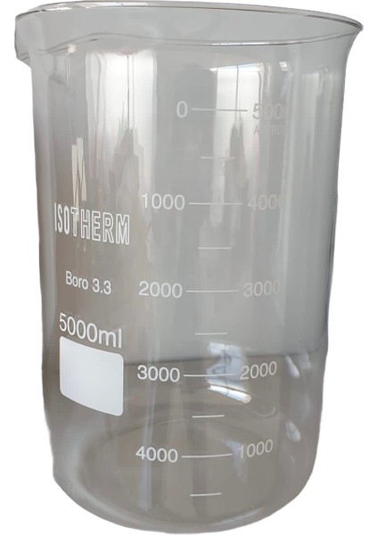 Beher Cam Kısa Form 5000 ml