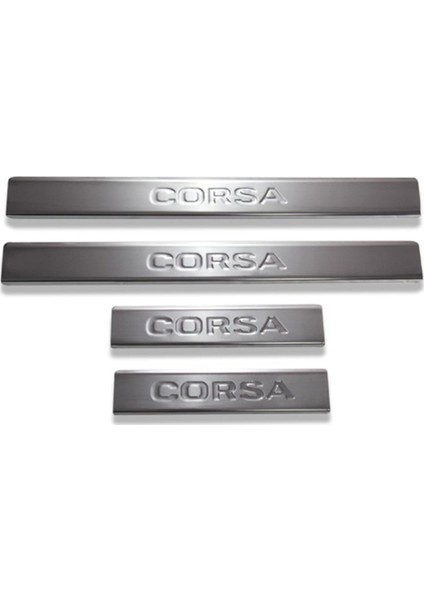 Opel Corsa C Krom Kapı Eşiği Tk 2000-2006 4kapı Paslanmaz Çelik