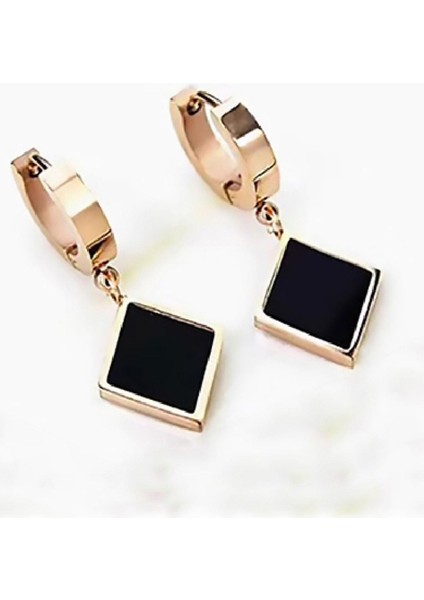 Auris Rose Renk Kararmayan Çelik Küpe