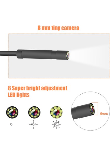 4.3 Inç Endüstriyel LCD Ekran 1080P IP67 El Endoskopu (Yurt Dışından)