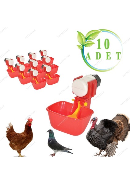 Tavuk Hindi Civciv Depo Kullanımı Için Dilli Çanak Suluk 10 Adet Güvercin Keklik Hindi Ördek Sülün