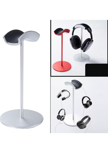 Kulaklık Standı Ayrılabilir Taşınabilir Alüminyum Alaşımlı Kararlı Askı Raf Gümüş modelleri