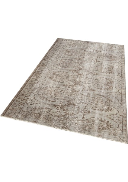Klasik Modern Vintage Eskitme El Dokuma Halı 156 x 240 cm F1403