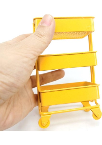 Ölçek Mini Metal Depolama Raf / 4 Tekerlekler Dollhouse Mobilya Dekor Mavi(Yurt Dışından) fiyatları