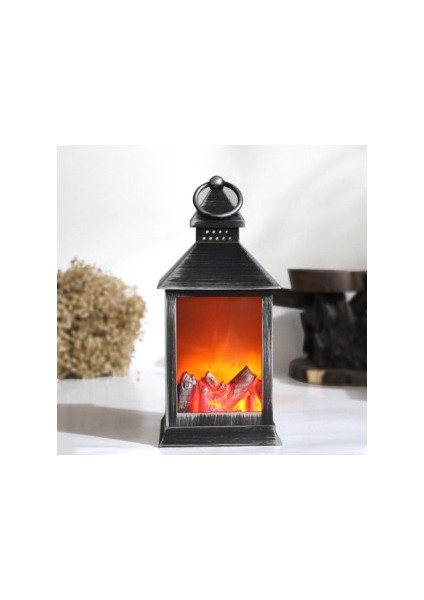 My Home Şömine Dekoratif Yapay LED Alevli Şömine Pilli 28 cm