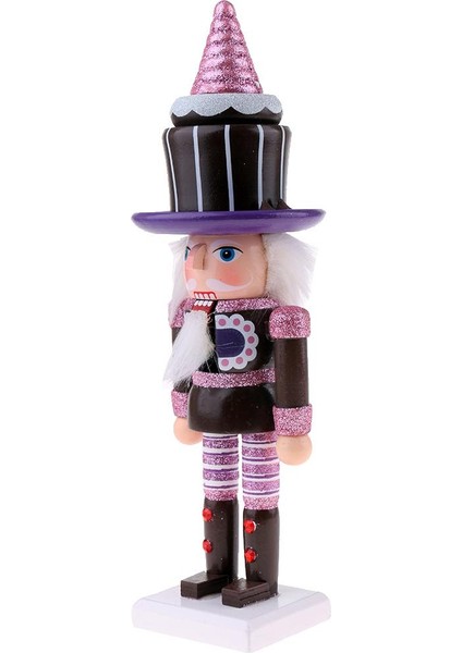 25 cm Kek Fındıkkıran Asker Kukla Bebek Hediye Noel Süs Süslemeleri Kahverengi