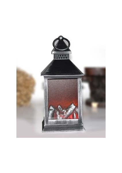 My Home Şömine Dekoratif Yapay LED Alevli Şömine Pilli 28 cm