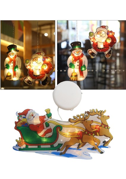 F Fityle Noel Santa LED Işık Siluet Dekor Kızak (Yurt Dışından) fırsatları