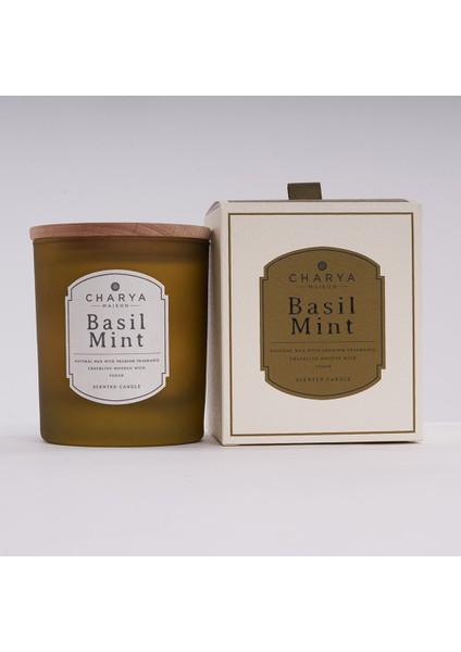 Charya Maison Basil Mint 230 G Doğal ve Vegan Mum