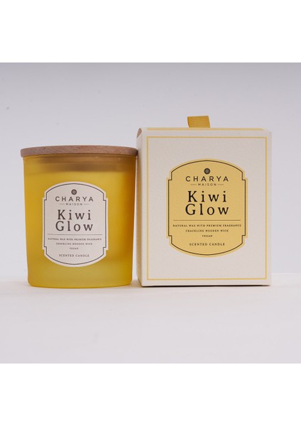 Charya Maison Kiwi Glow 230 G Doğal ve Vegan Mum