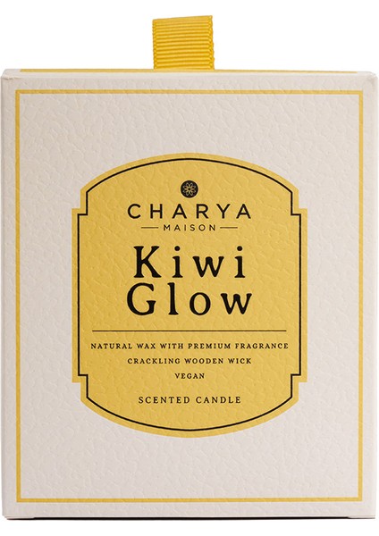 Charya Maison Kiwi Glow 230 G Doğal ve Vegan Mum